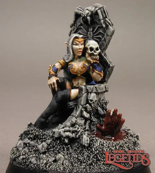 Dark Elf Queen on Throne 02577 (metal)