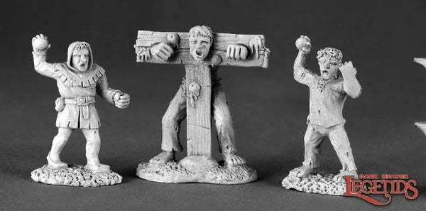 Townsfolk XII Pillory & Kids 03472 (metal)