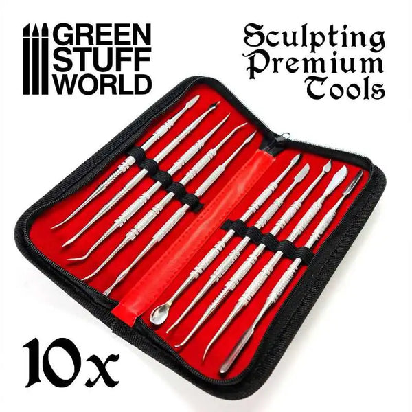 10x Professional Sculpting Tools with case 1570