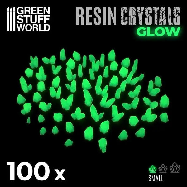 GREEN GLOW Resin Crystals - Small 10385