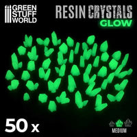 GREEN GLOW Resin Crystals - Medium 10392