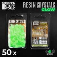 GREEN GLOW Resin Crystals - Medium 10392