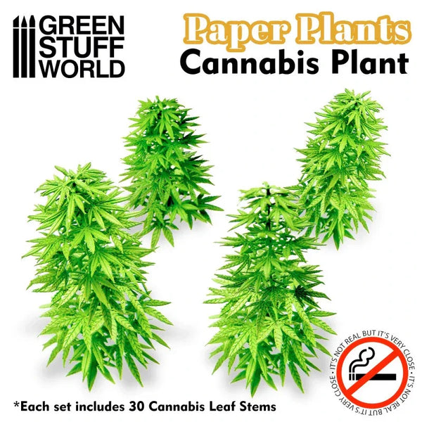 Papieren Planten - Lasercut Paper Plants Cannabis 10448