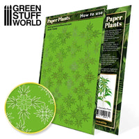 Papierpflanzen – Lasergeschnittene Papierpflanzen Cannabis 10448