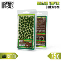 Grass TUFTS - 6mm self-adhesive - 75x Dark Green 10668