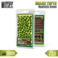 Grass TUFTS - 6mm self-adhesive - 75x - Realistic Green 10669