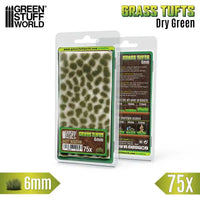 Grass TUFTS - 6mm self-adhesive - DRY GREEN 10670