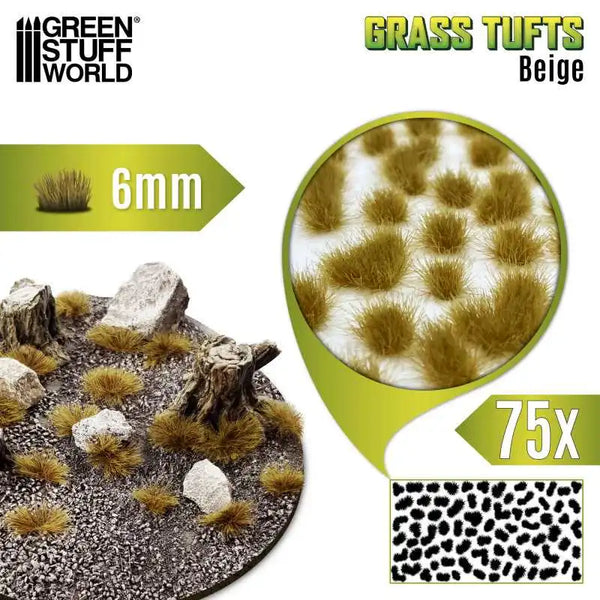 Grasbüschel - 6 mm selbstklebend - BEIGE 10671