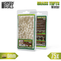 Green Stuff World Grass TUFTS - 6mm self-adhesive - 75x - Winter White 10673