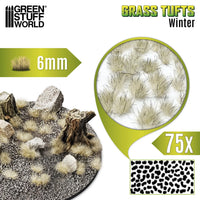 Green Stuff World Grass TUFTS - 6mm self-adhesive - 75x - Winter White 10673
