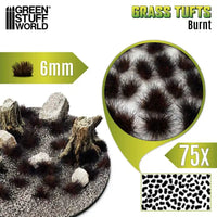 Grass TUFTS - 6mm self-adhesive - BURNT 10675