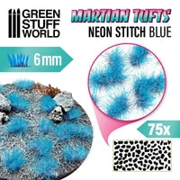 Martian Fluor Tufts 6mm - NEON STITCH BLUE 10683