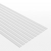 Green Stuff World uPVC Plasticard - Profile Xtra-thin 0.25mm x 4mm 10826