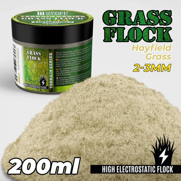 Static Grass Flock 2-3mm - HAYFIELD GRASS - 200 ml 11139