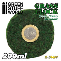 Statisches Grasflockenmaterial 2-3 mm - Dunkelgrüne Wiese - 200 ml 11148