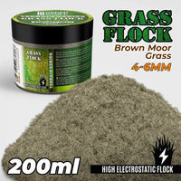 Static Grass Flock 4-6mm - Brown Moor Grass - 200 ml 11151
