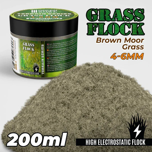Static Grass Flock 4-6mm - Brown Moor Grass - 200 ml 11151