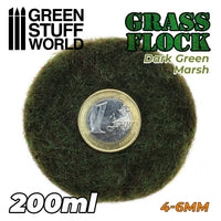 Static Grass Flock 4-6mm - DARK GREEN MARSH - 200 ml 11159
