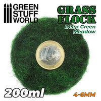 Statisches Grasflockenmaterial 4-6 mm - DUNKELGRÜNE WIESE - 200 ml 11161