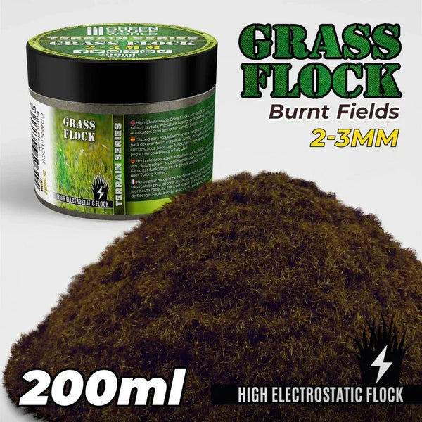 Static Grass Flock 2-3mm - BURNT FIELDS - 200 ml 11149