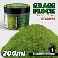 Static Grass Flock 9-12mm - Spring Grass - 200 ml 11167