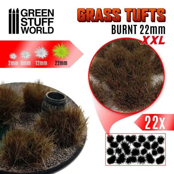 Grass TUFTS XXL 22 mm selbstklebend, Farbe: Burnt Grass 11453