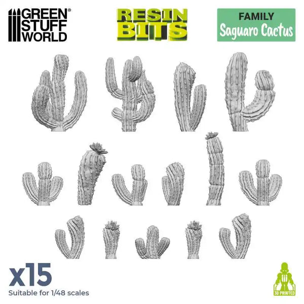 3D-gedrucktes Set – Saguaro-Kaktus 15x 11615