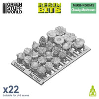 Chunky Mushrooms x22 - 3D Printed Set 11621