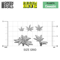 3D-gedrucktes Set - Cannabis 11631