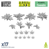 3D-gedrucktes Set - Cannabis 11631