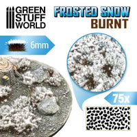 Shrubs TUFTS - 6mm self-adhesive - FROSTED SNOW -  BURNT 11787