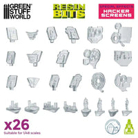3D printed set - Hacker Screens 26x 12366