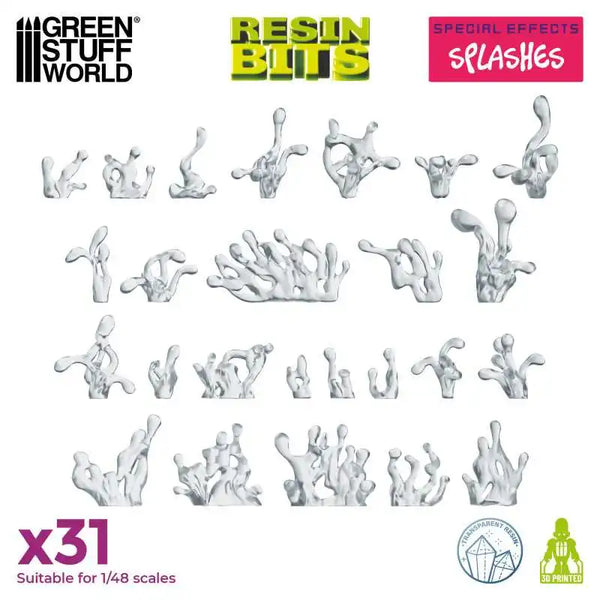 3D printed set - Splash Effect 31x 12367