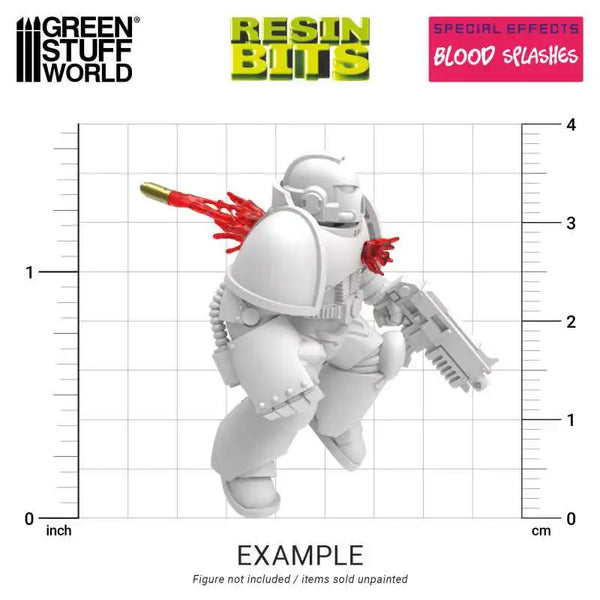 3D printed set - Blood Splashes Effect 40x 12368