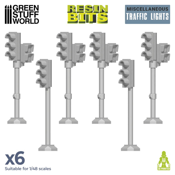Green Stuff World 3D printed set - Traffic Lights 70mm 1:48 12419
