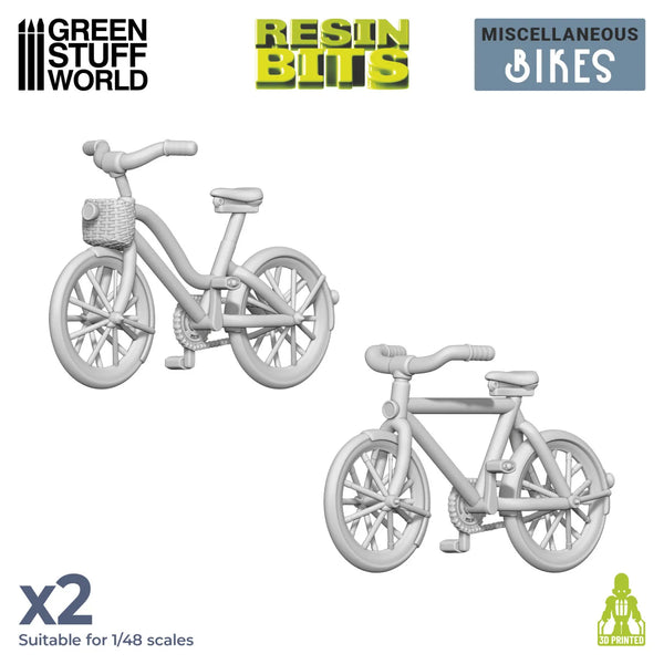 Green Stuff World 3D printed set - Bikes 1:48 12420