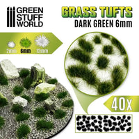 Grass TUFTS - 6mm self-adhesive - DARK GREEN 1244