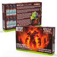 Green Stuff World Opaque Paint Set - Warm Colours 12533