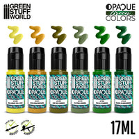 Green Stuff World Opaque Paint Set - Green Colours 12535