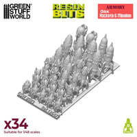 3D printed set: Ork Rockets and Missiles 1 op 48 34x 12647
