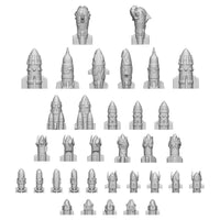 3D printed set: Ork Rockets and Missiles 1 op 48 34x 12647