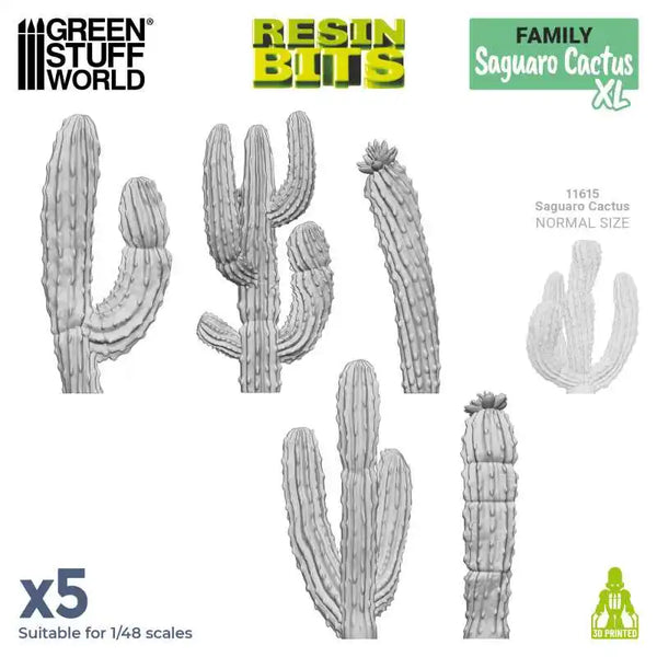 3D-gedrucktes Set – Saguaro-Kaktus XL 5x 12669