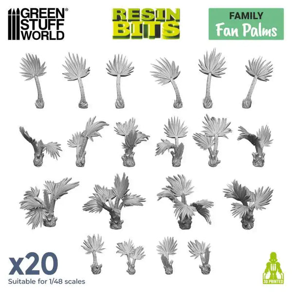 3D-gedrucktes Set – Fächerpalmen 20x 12670