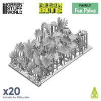 3D printed set - Fan Palms 20x 12670