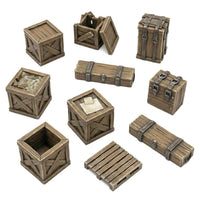 Green Stuff World Wooden Crates 1:48 12682