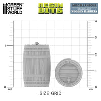 Green Stuff World Stackable Wooden Barrels 1 op 35 12708