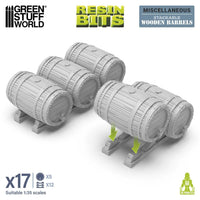 Green Stuff World Stackable Wooden Barrels 1 op 35 12708