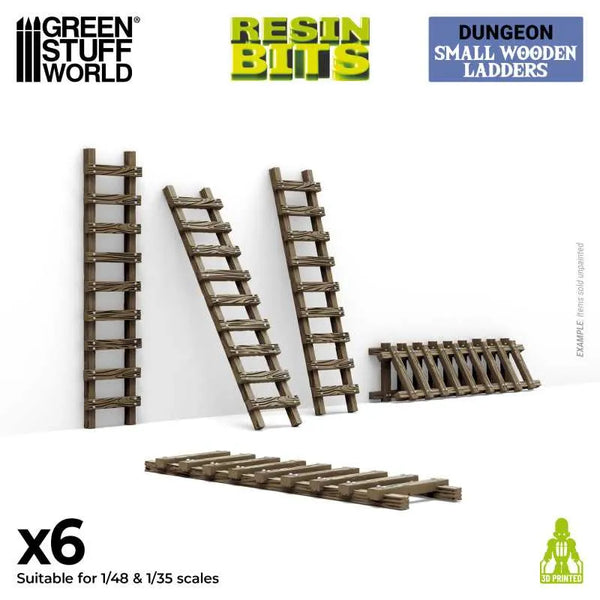 Small Wooden Ladders 1-48-1-35  12723