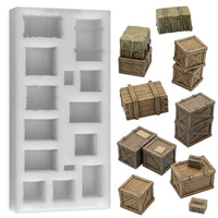 Green Stuff World Silicone Molds - Supply Boxes 1:48-1:35 12728