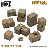 Green Stuff World Silicone Molds - Supply Boxes 1:48-1:35 12728